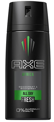 Axe Africa Body Spray 150ml fresh citrus and woody scent men's deodorant