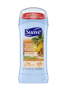 Suave Invisible Solid Antiperspirant Deodorant Stick, Tropical Paradise