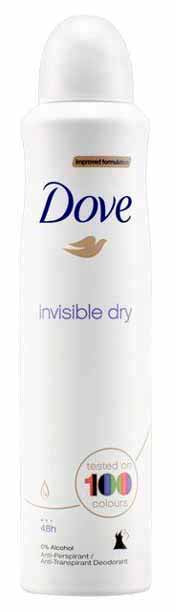 DOVE SPRAY 250ML INVISIBLE DRY C6  /  UOM C6