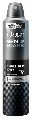 DOVE SPRAY 250ML MENS INVISIBLE DRY CS6  /  UOM C6
