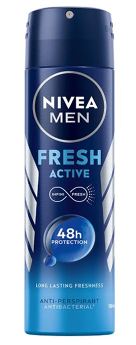 NIVEA SPRAY DEO MEN FRESH ACTIVE 150ML PK6 / UOM C36