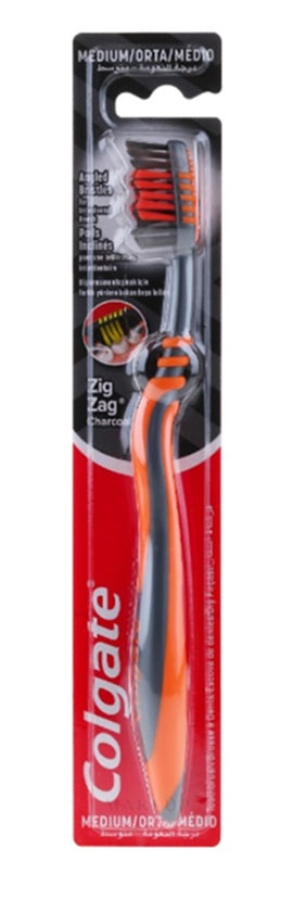COLGATE TOOTHBRUSH ZIGZAG CHARCOAL MEDIUM C12