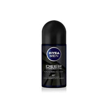 Nivea Deo Roll On Hombre Deep Carbón Negro 50ml | Paquete de 6