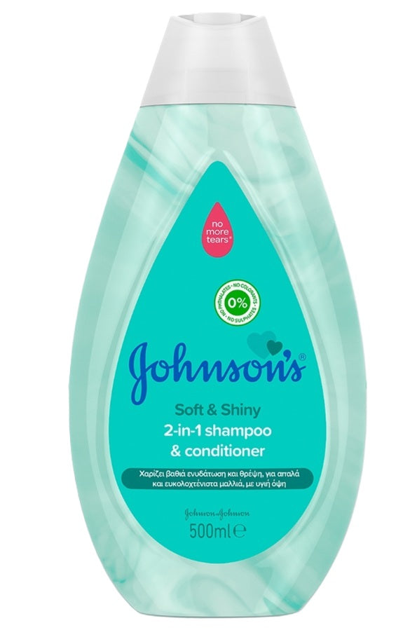 JOHNSON'S BABY SOFT & SHINY 2 IN 1 SHAMPOO+CONDITIONER  500 ML