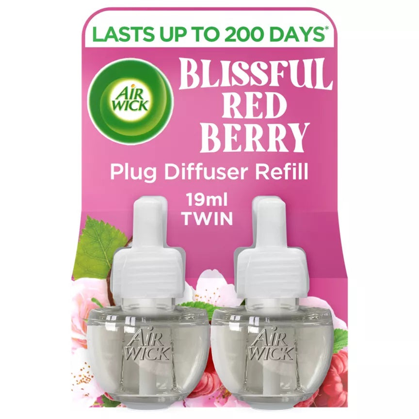 AIRWICK OIL REFILL BLISSFUL RED BERRY 2X19ML CASE 5  /  UOM C5