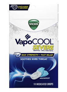VICKS DROPS SORE THROAT WINTER FRESH 18CT C12