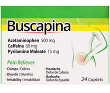 Buscapina Pain Relief Caplets - Acetaminophen - 24ct