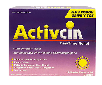OPMX ACTIVCIN DAY-TIME RELIEF W/10 GEL CAPS PK3 /  UOM C12