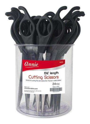 ANNIE BLACK HAIR SHEARS 6.5IN DISPLAY 24CT  /  UOM DSP