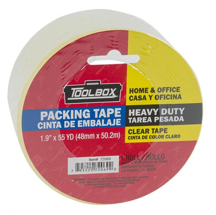 TOOLBOX TRANSPARENT PACKING TAPE 1.9"x55yd PK6  /  UOM C36