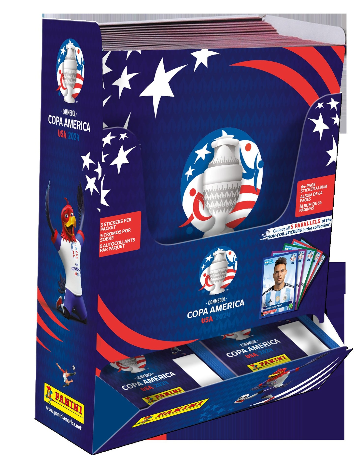 PANINI DISPLAY COPA AMERICA 2 BOXES $96 + 12 ALBUMS $19.20