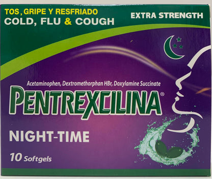 OPMX PENTREXCILINA NIGHT COLD/FLU/COUGH EXTRA STRG 10CT PK3  /  UOM C12