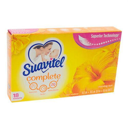 SUAVITEL DRYER SHEET YELLOW LAUNDRY 18ct C15  /  UOM C15