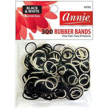 Annie Rubber Bands Asst Size 300 Count Black / White | Box of 12