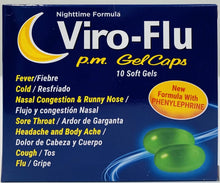 VIRO FLU PM RELIEF- acetaminophen, dextromethorphan hydrobromide, doxylamine succinate capsule, liquid filled