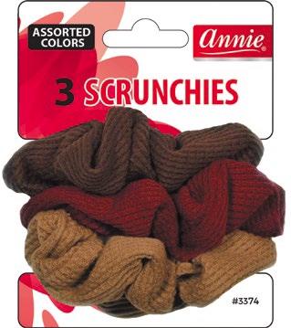 ANNIE SCRUNCHES 3CT ASST COLOR CS12  /  UOM M432